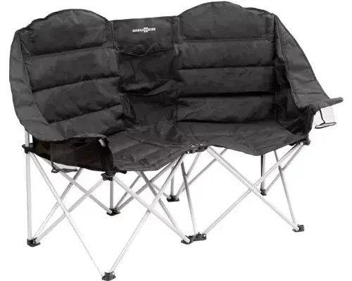 Brunner Action Sofa Rendez-Vous Camping Faltsofa Frontansicht – bequemes Outdoor Camping Sofa für zwei Personen