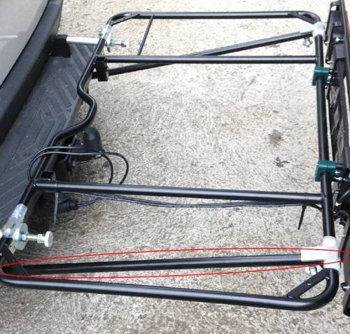 CATE Stützstrebe für 600er & 800er Grundrahmen am Hecklastenträger zur Stabilisierung beim Motorradtransport