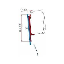 Fiamma Adapter F45S Ford Custom Nugget Markisenadapter Montagezeichnung Dachmontage Camper Van