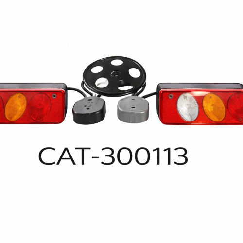 CATE Beleuchtungssatz für Hecklastenträger mit Rückleuchten und Kabelsatz für Motorradtransport