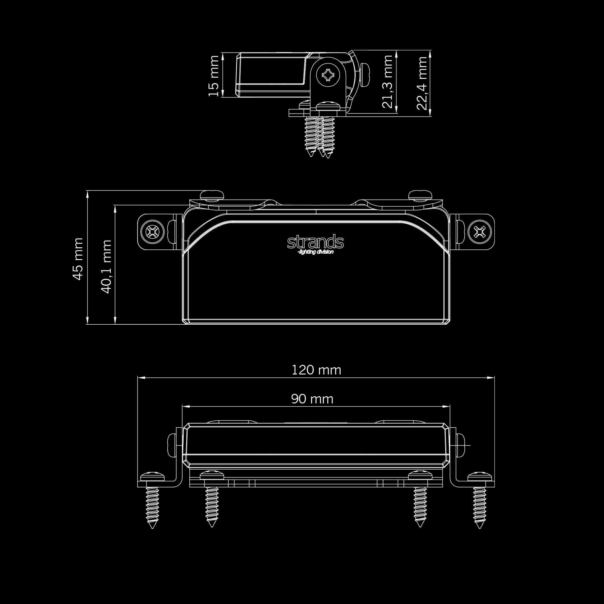 Horntools Strands UNITY ULTRA FLAT DUO WARNING/REVERSE LIGHT 18W – Bild 7