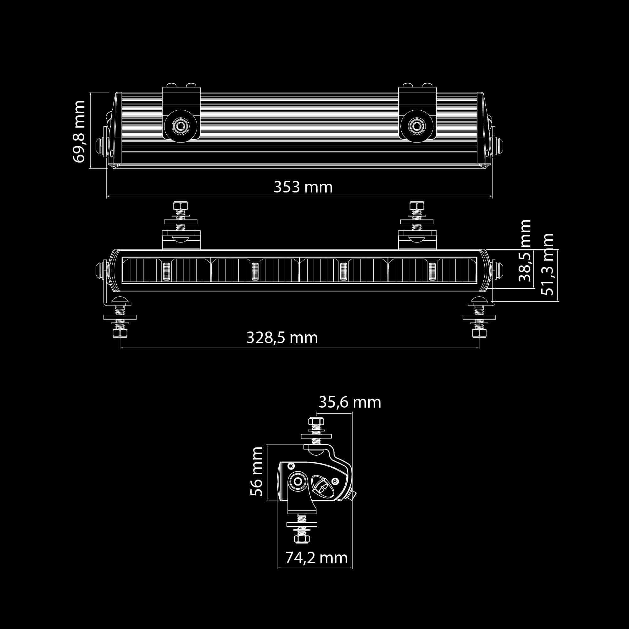 Horntools Strands DARK KNIGHT NUUK LED BAR 14″ – Bild 8
