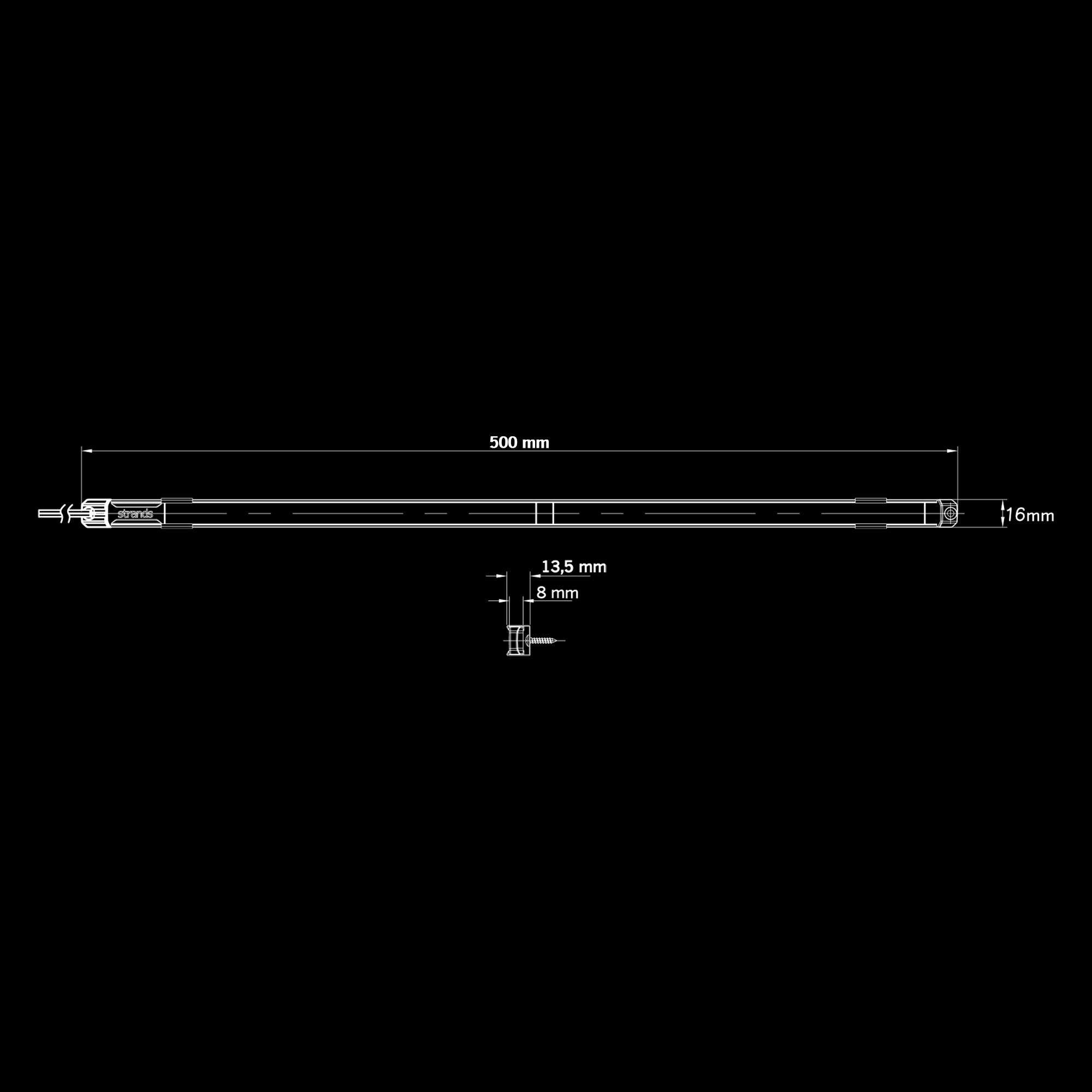 Horntools Strands UNITY UNDERGLOW INTERIOR LIGHT RED 505MM – Bild 2