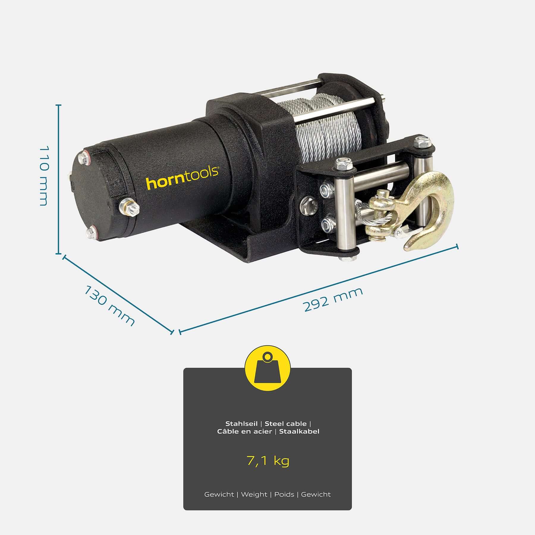 Horntools Elektrische Seilwinde Beta 0,9 Tonnen – Bild 5