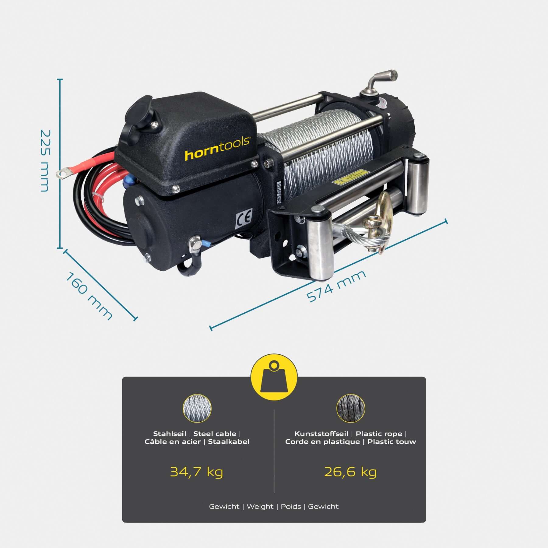 Horntools Elektrische Seilwinde 4,3 Tonnen Alpha Quick – Bild 5