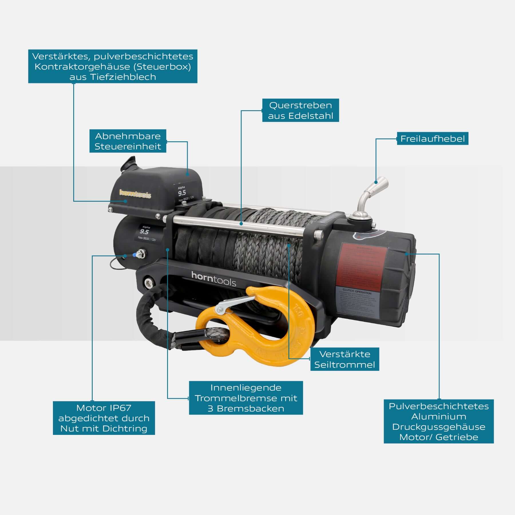 Horntools Elektrische Seilwinde Alpha 4,3 Tonnen – Bild 5