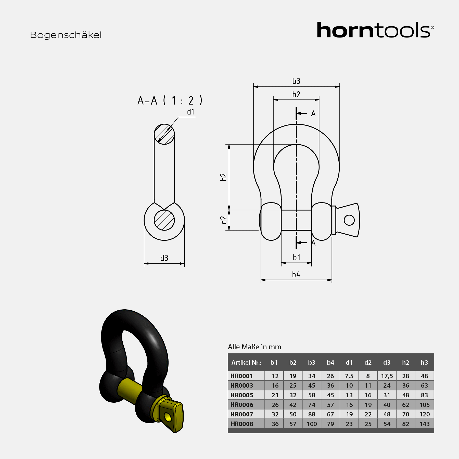 Horntools Bogenschäkel – Bild 3