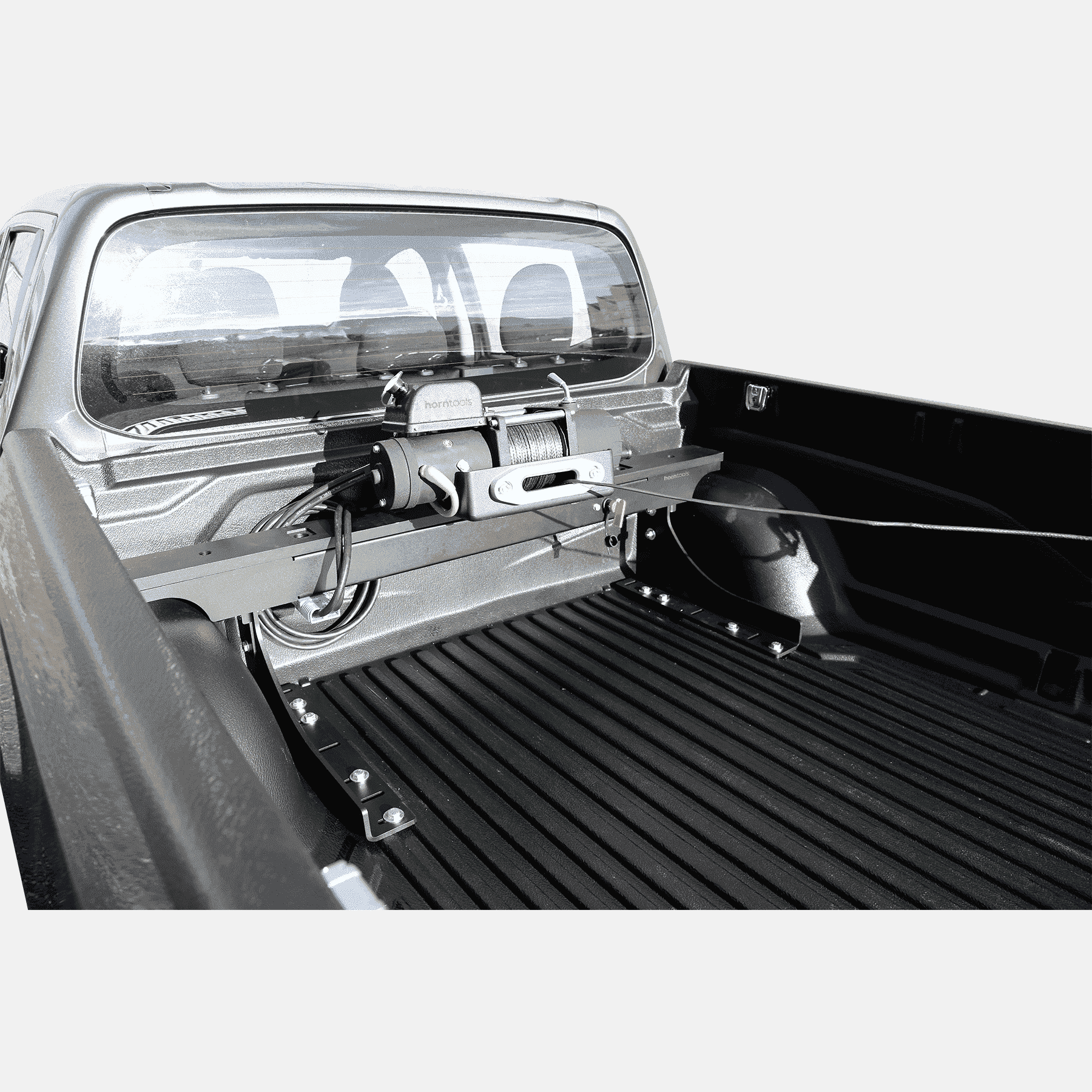 Horntools Heckwindenträger für Pickups mit Seilwinde und Kunststoffseil – Bild 11