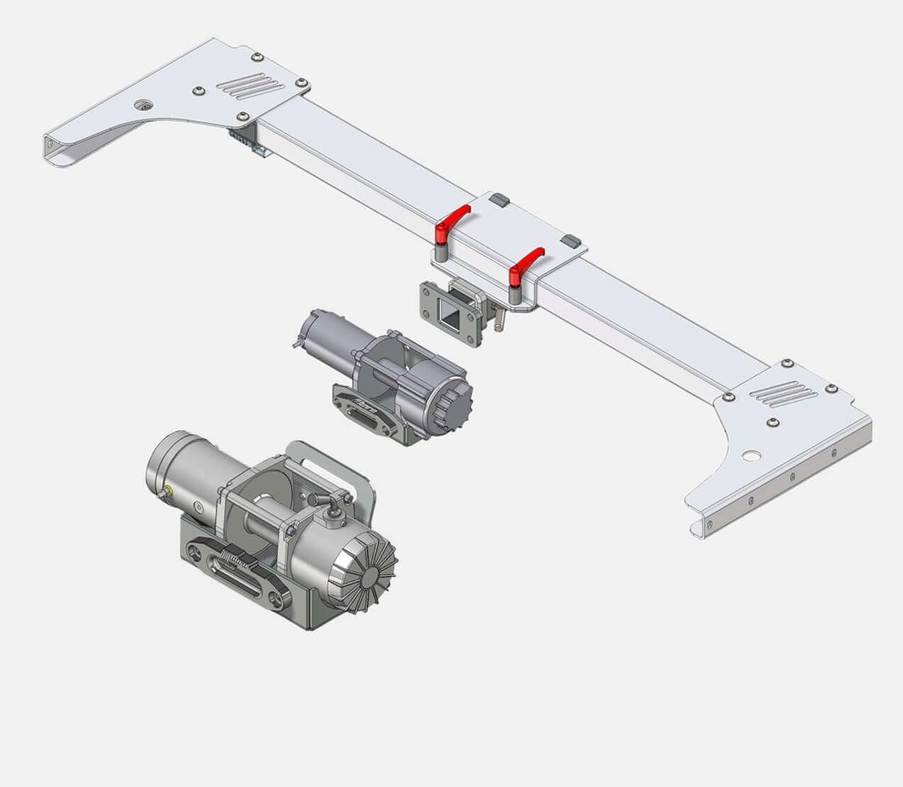 Horntools Heckwindensystem Pick-Up Between inkl. Seilwinde mit Kunststoffseil – Bild 5