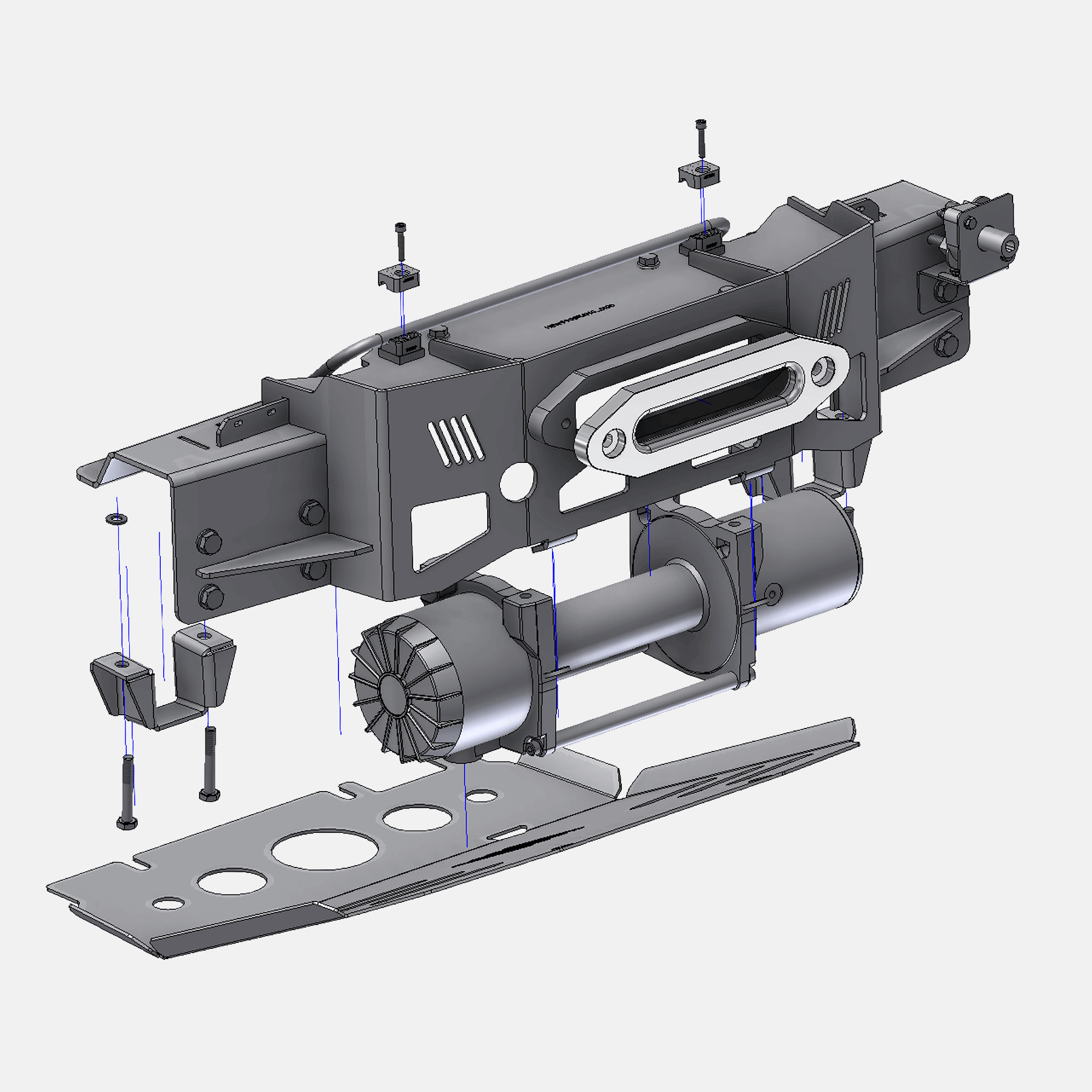 Horntools Seilwindensystem Alpha für Ford Ranger T6 4,3 Tonnen Baujahr 2012 bis 2015 – Bild 6