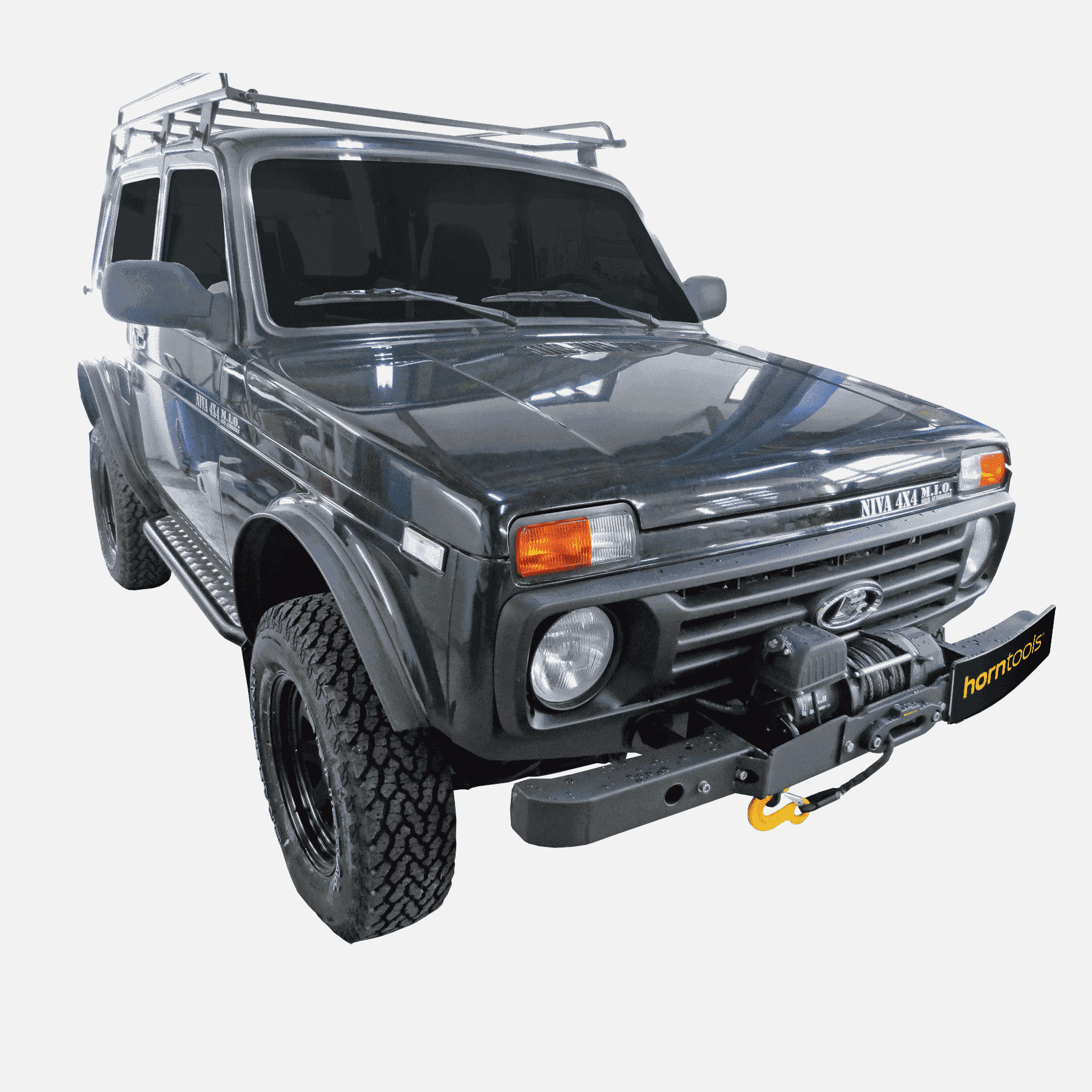 Horntools Seilwinden Stoßstange für Lada Niva Taiga – Bild 2